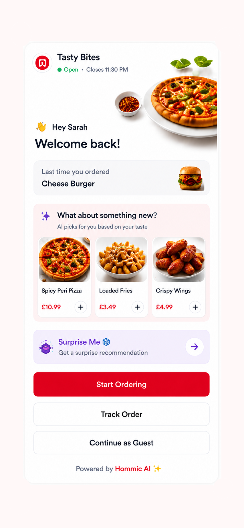 Flow ordering app